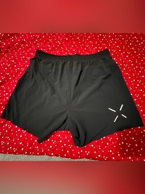 Ten Thousand Black Athletic Shorts with Reflective Logo 5in inseam